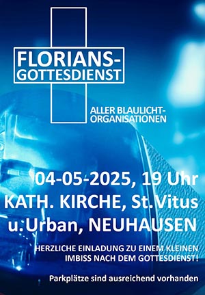 Plakat für den floriansgottesdienst