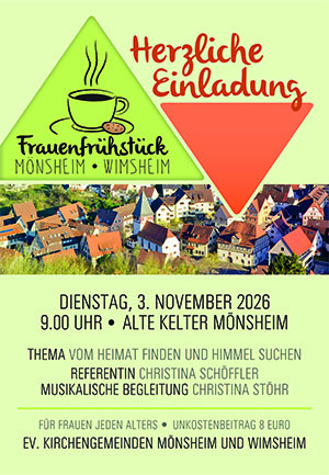 Plakat für das Frauenfrühstück
