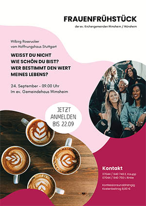 Plakat fürs Frauenfrühstück
