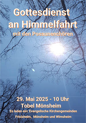 Plakat für den Himmelfahrt Gottesdienst