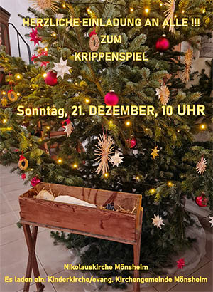 Plakat fürs Krippenspiel