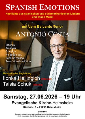Plakat für das Konzert Spanish Emotions
