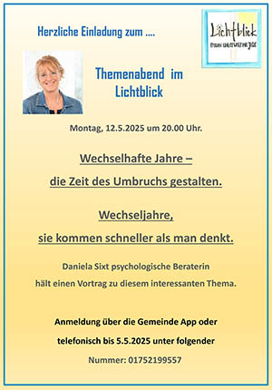Plakat für Lichtblick Themenabend