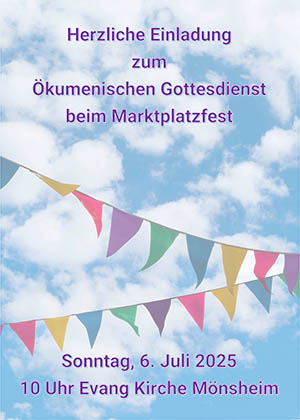 Plakat für den Marktplatzfest Gottesdienst