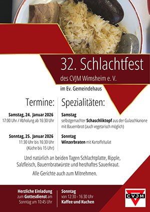 Plakat fürs Schlachtfest