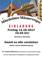 Flyer Männervesper